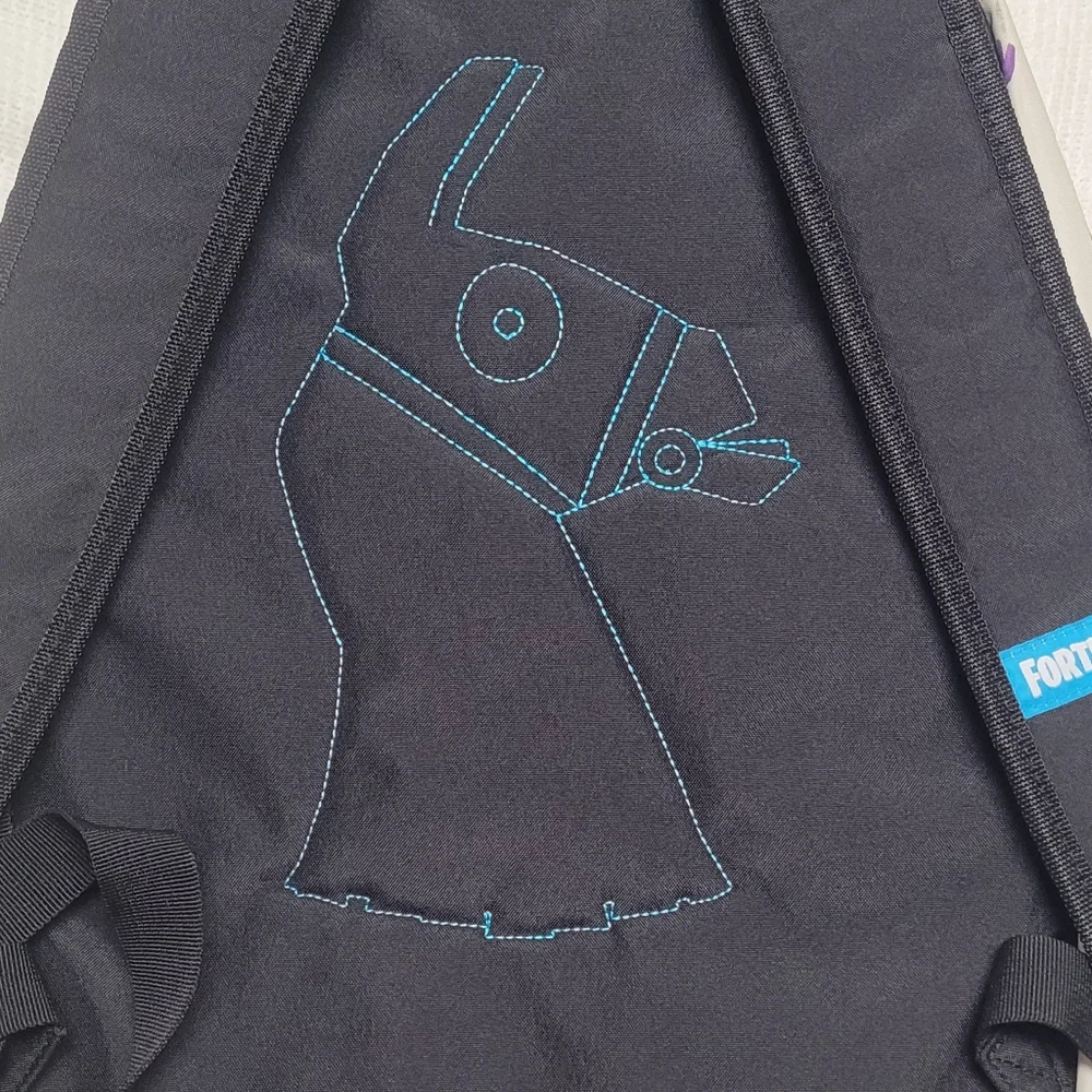 Fortnite Kids Backpack with Purple Llama Print - White